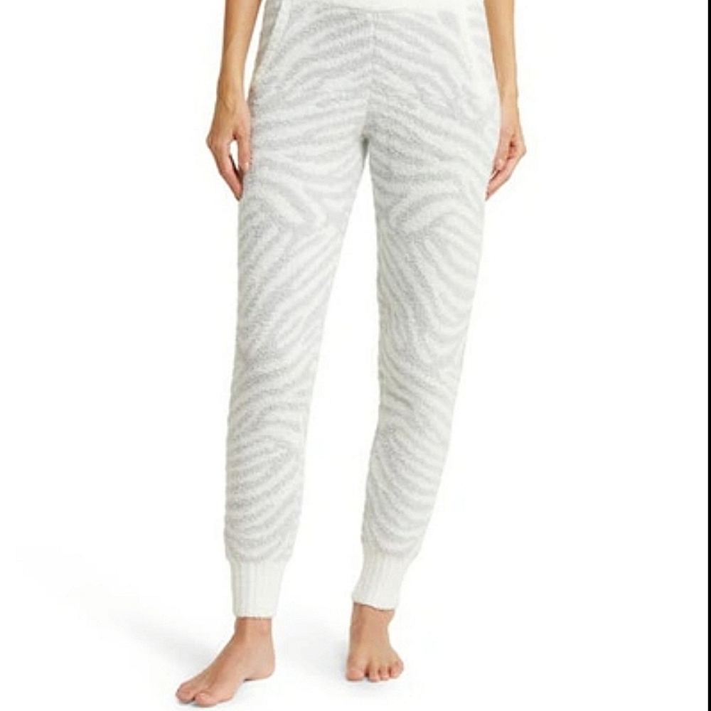 Ugg Safiya High Waist Relaxed Joggers Sweatpants Size LARGE Metal Grey Zebra